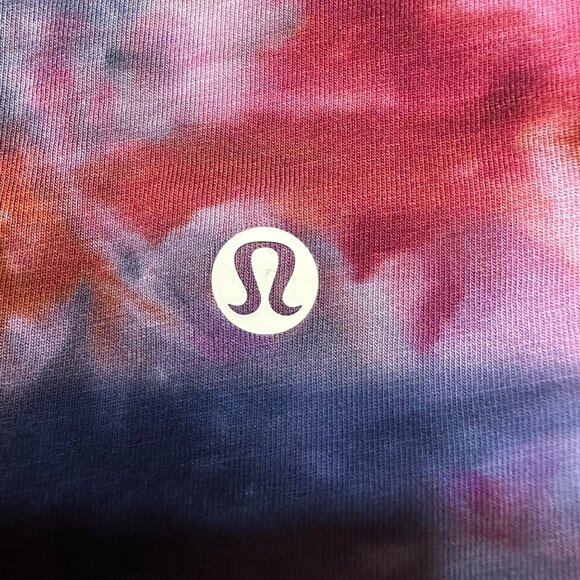 Tie Dye Lululemon Relaxed Boatneck Long Sleeve Size 4 Blue Red OOAK - Picture 5 of 5